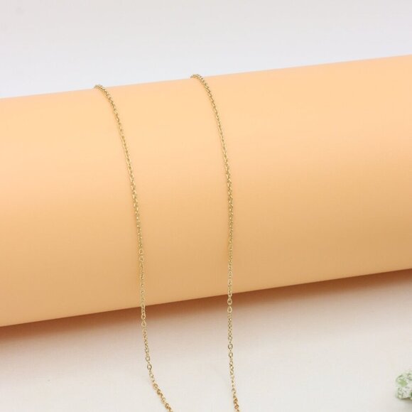 Red Heart Pendant Yellow Necklace with Elegant Gold Plated Chain, XPNL0377 - Picture 10 of 13